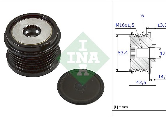 535023710 INA (Germany) Обгонная муфта генератора 535023710 INA