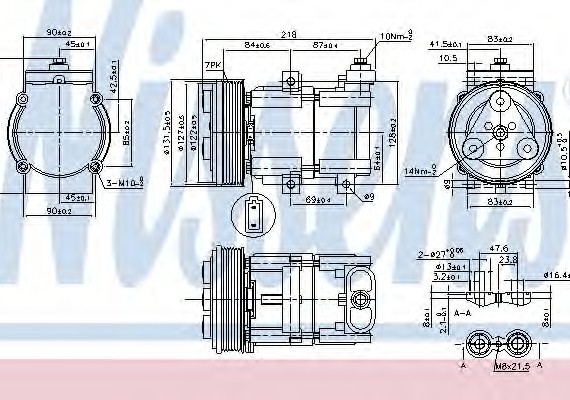 890081 NISSENS (Дания) Компресор кондиціонера First Fit