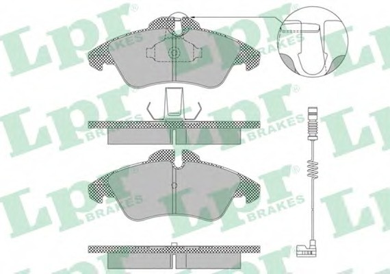 05P1304 LPR Тормозные колодки дисковые 05P1304 LPR