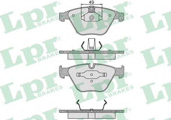 05P1193 LPR Комплект гальмівних колодок з 4 шт. дисків