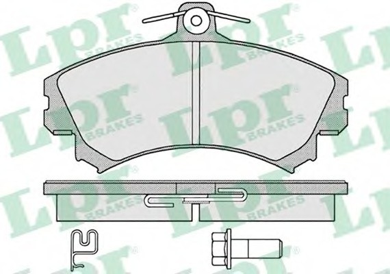 05P1221 LPR Комплект гальмівних колодок з 4 шт. дисків
