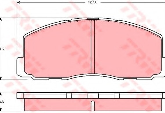 Тормозные колодки дисковые GDB355 TRW