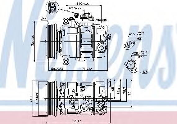 89529 NISSENS (Дания) Компрессор кондиционера 89529 NISSENS