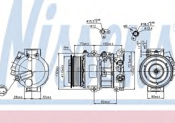 89516 NISSENS (Дания) Компресор кондиціонера First Fit