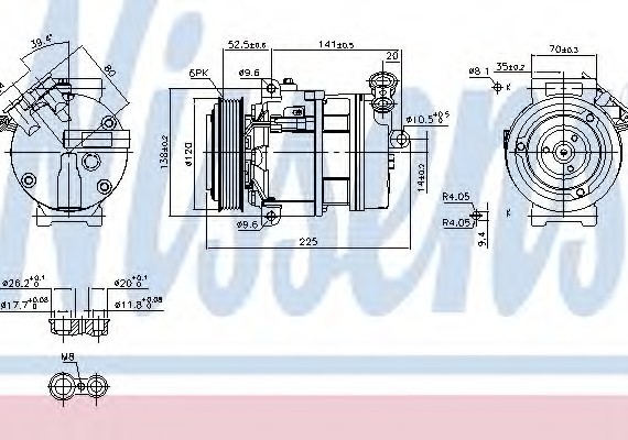 89397 NISSENS (Дания) Компрессор кондиционера 89397 NISSENS