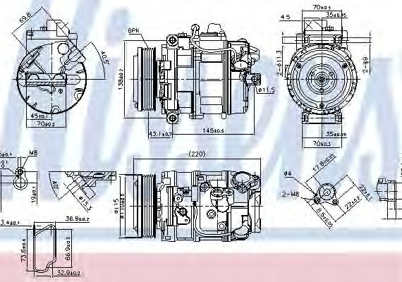 89599 NISSENS (Дания) Компрессор кондиционера 89599 NISSENS