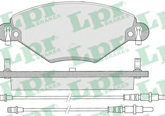 05P793 LPR Комплект гальмівних колодок з 4 шт. дисків