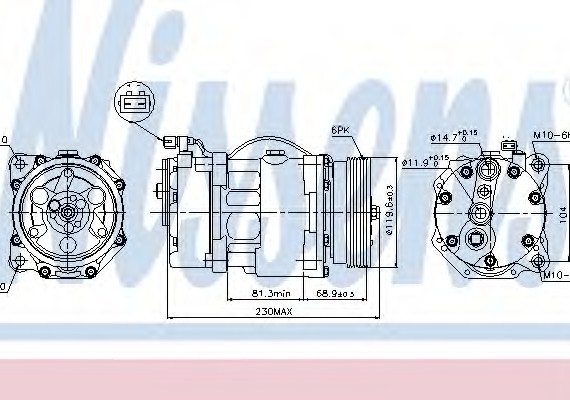 89040 NISSENS (Дания) Компрессор кондиционера 89040 NISSENS