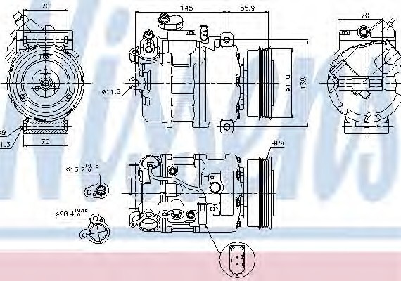 89023 NISSENS (Дания) Компресор кондиціонера 89023 NISSENS