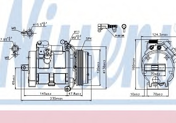 89081 NISSENS (Дания) Компрессор кондиционера 89081 NISSENS