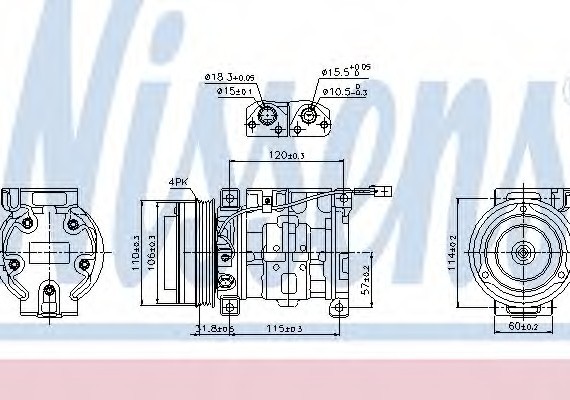 89099 NISSENS (Дания) Компрессор кондиционера 89099 NISSENS