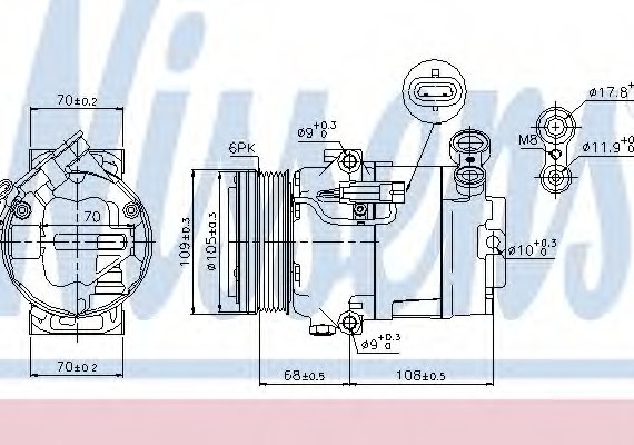 89096 NISSENS (Дания) Компрессор кондиционера 89096 NISSENS
