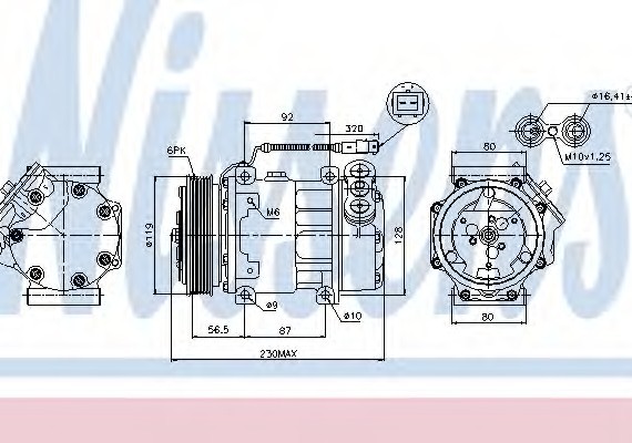 89047 NISSENS (Дания) Компрессор кондиционера 89047 NISSENS