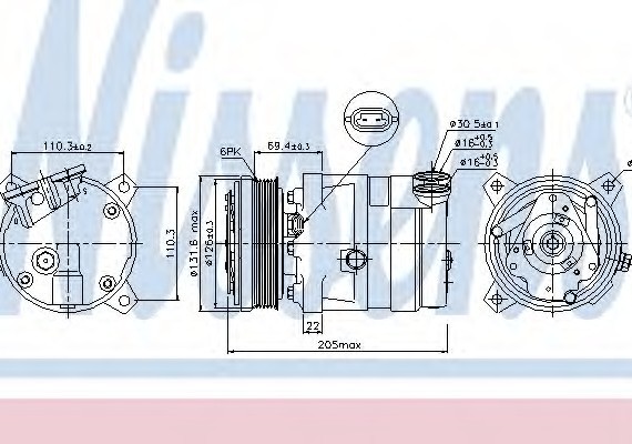89058 NISSENS (Дания) Компрессор кондиционера 89058 NISSENS