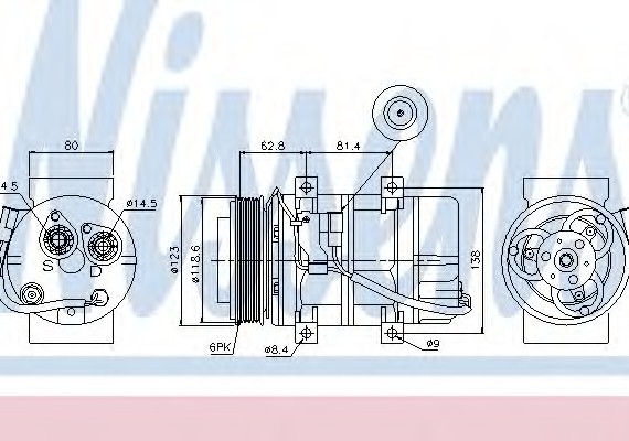 89069 NISSENS (Дания) Компрессор кондиционера 89069 NISSENS