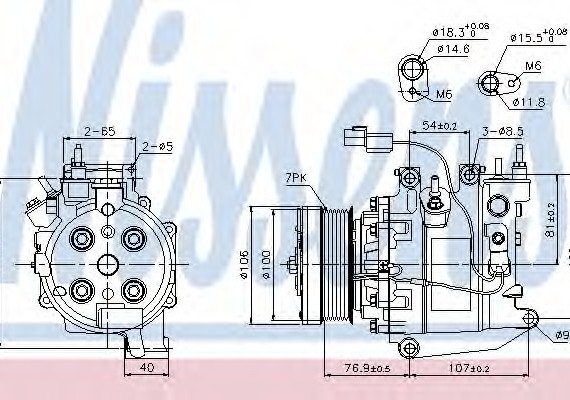 89246 NISSENS (Дания) Компресор кондиціонера 89246 NISSENS