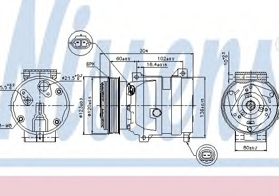 89281 NISSENS (Дания) Компресор кондиціонера 89281 NISSENS