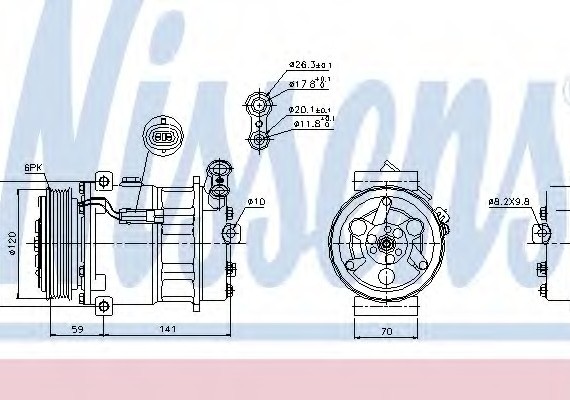 89124 NISSENS (Дания) Компрессор кондиционера 89124 NISSENS