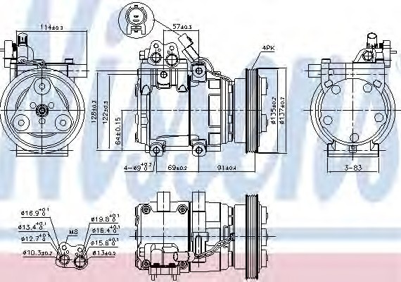 89274 NISSENS (Дания) Компрессор кондиционера 89274 NISSENS