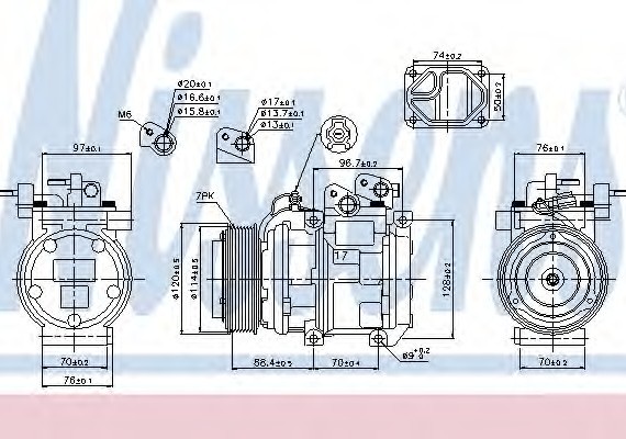 89256 NISSENS (Дания) Компрессор кондиционера 89256 NISSENS