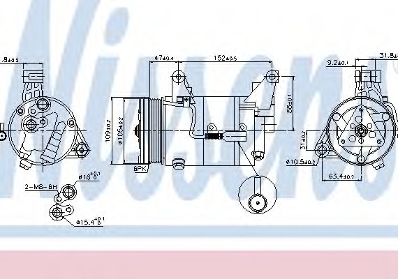 89340 NISSENS (Дания) Компрессор кондиционера 89340 NISSENS