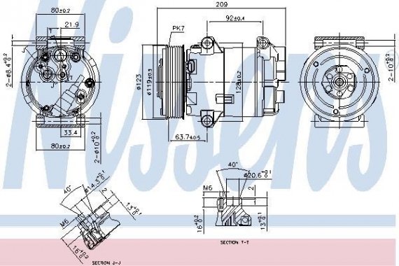 89323 NISSENS (Дания) Компресор кондиціонера 89323 NISSENS