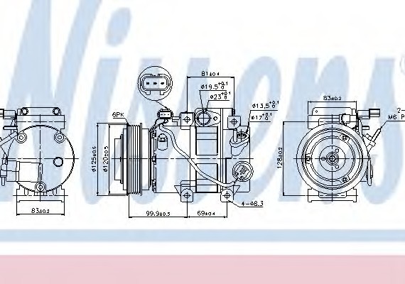 89305 NISSENS (Дания) Компрессор кондиционера 89305 NISSENS