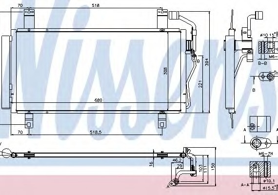 Фото радиатор кондиционера 940352 NISSENS 940352 NISSENS (Дания) 940352 NISSENS (Дания) Радиатор кондиционера 940352 NISSENS