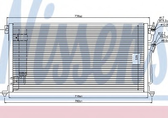 940439 NISSENS (Дания) Радиатор кондиционера 940439 NISSENS