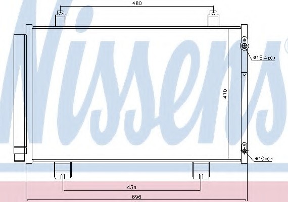 940434 NISSENS (Дания) Радиатор кондиционера 940434 NISSENS