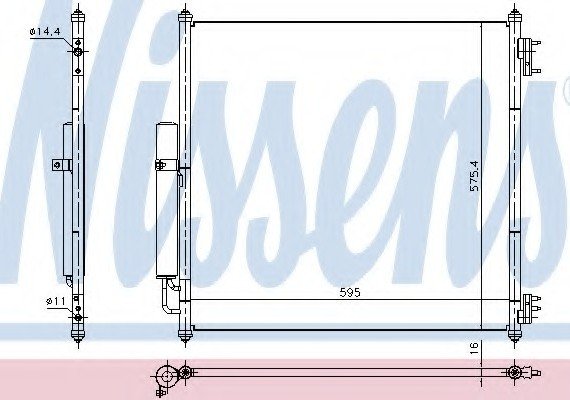 940408 NISSENS (Дания) Радиатор кондиционера 940408 NISSENS