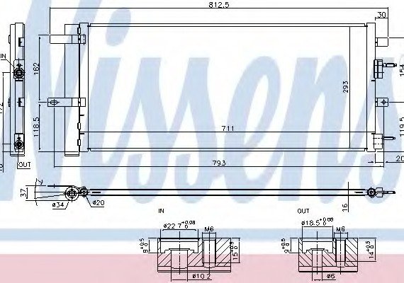 940626 NISSENS (Дания) Радиатор кондиционера 940626 NISSENS