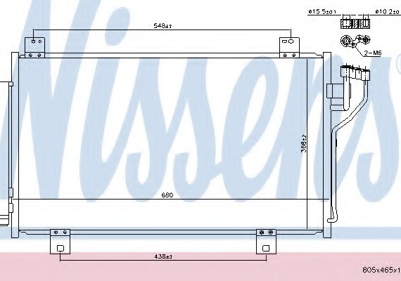 940575 NISSENS (Дания) Конденсатор кондиціонера Mazda 3/6 13+ (вир-во Nissens)