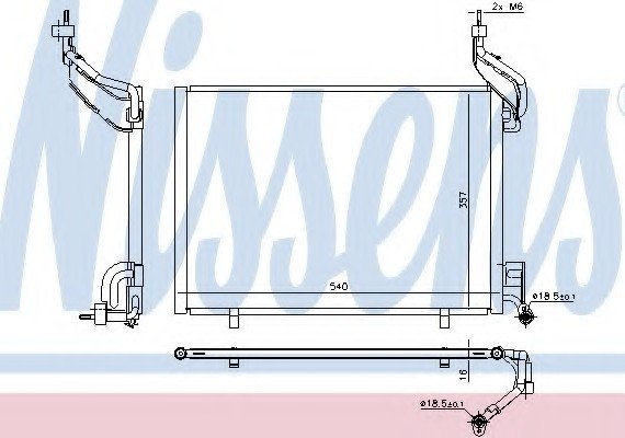 Фото радиатор кондиционера 940540 NISSENS 940540 NISSENS (Дания) 940540 NISSENS (Дания) Радиатор кондиционера 940540 NISSENS