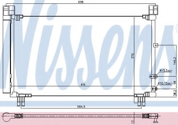 940572 NISSENS (Дания) Радиатор кондиционера 940572 NISSENS