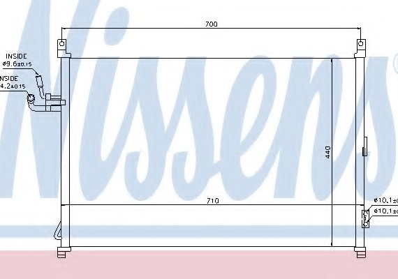940014 NISSENS (Дания) Радіатор кондиціонера 940014 NISSENS