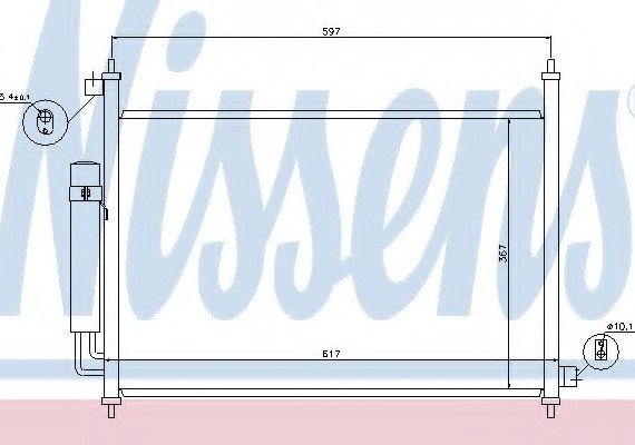 940064 NISSENS (Дания) Радиатор кондиционера 940064 NISSENS