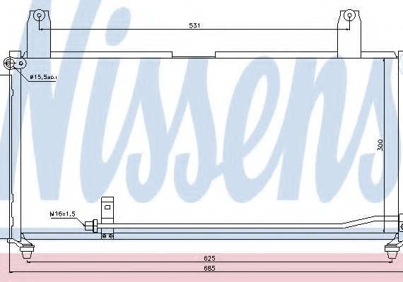 940080 NISSENS (Дания) Радиатор кондиционера 940080 NISSENS