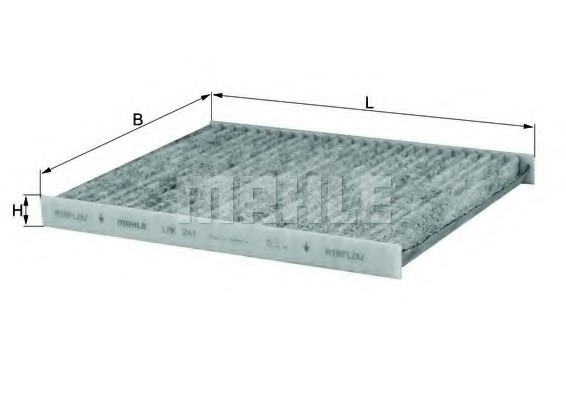 LAK 241 MAHLE Фильтр салона угольный LAK 241 MAHLE