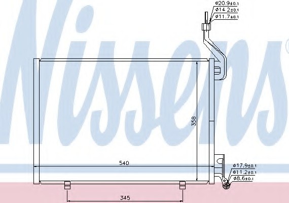 940107 NISSENS (Дания) Радиатор кондиционера 940107 NISSENS