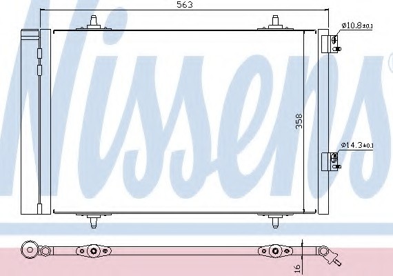 940189 NISSENS (Дания) Радіатор кондиционера 940189 NISSENS