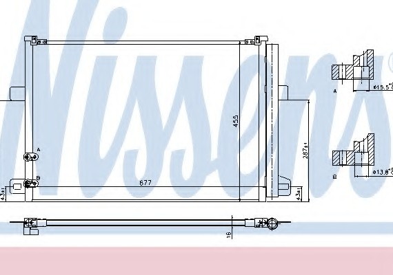 940225 NISSENS (Дания) Радіатор кондиціонера First Fit