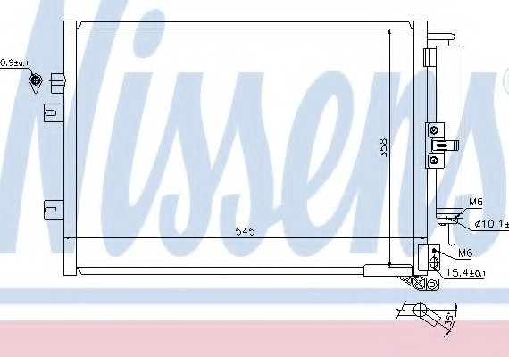 940142 NISSENS (Дания) Радіатор кондиціонера First Fit