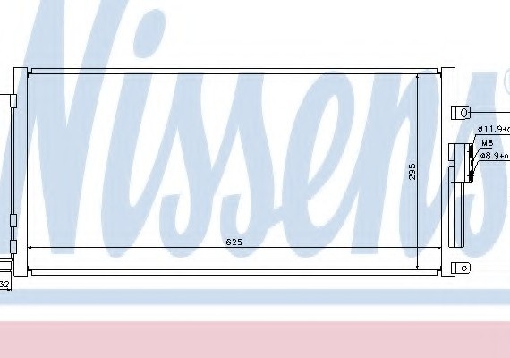 940291 NISSENS (Дания) Радиатор кондиционера 940291 NISSENS