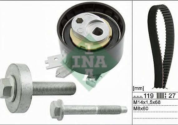 530060710 INA (Germany) Ремонтний комплект для заміни паса  газорозподільчого механізму