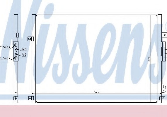 Радиатор кондиционера 94464 NISSENS