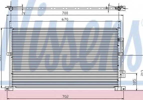 94585 NISSENS (Дания) Радіатор кондиціонера 94585 NISSENS