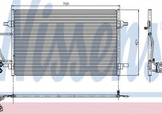 94345 NISSENS (Дания) Радиатор кондиционера 94345 NISSENS