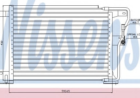94346 NISSENS (Дания) Радіатор кондиціонера 94346 NISSENS