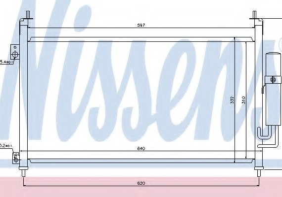 94875 NISSENS (Дания) Радіатор кондиціонера 94875 NISSENS